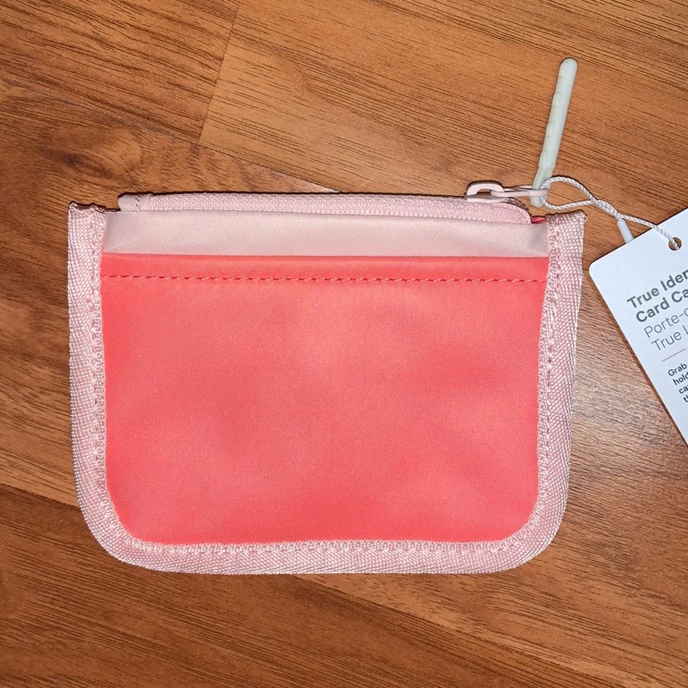 NWT Lululemon Athletica True Identity Card Case Pink Mist/White Opal/Rspbry Crm